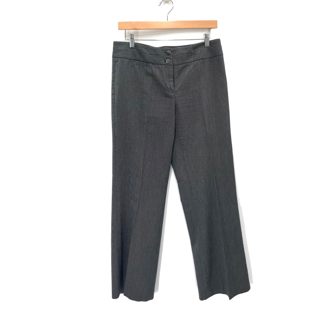 White House Black Market Women's Charcoal Gray Wide-Leg Pants